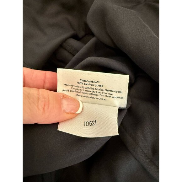 Ettitude Sateen Slip Dress in Onyx Black NWT - Size L - Picture 4 of 7